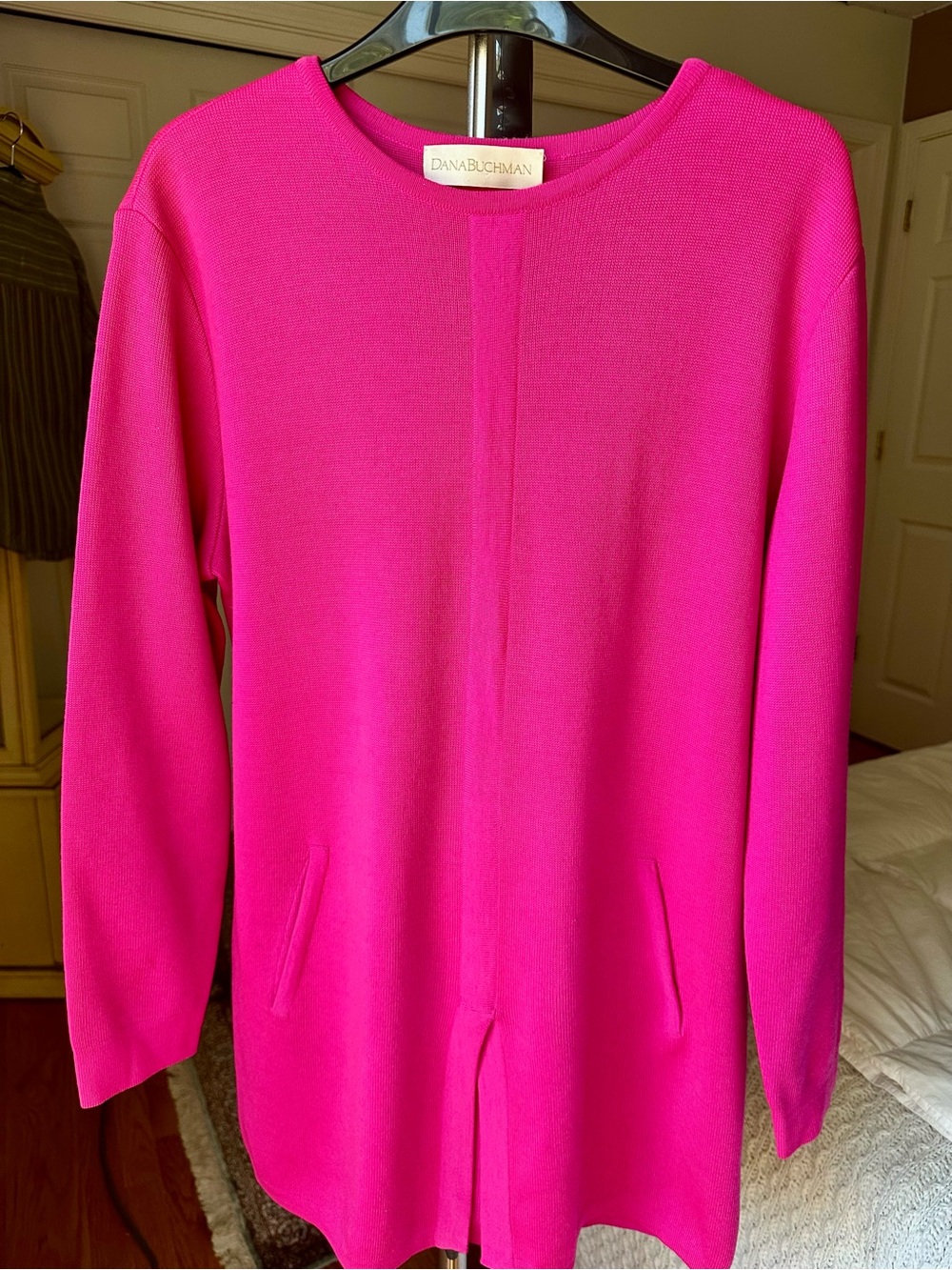 Vintage Dana Buchman Hot Pink Knit Sweater